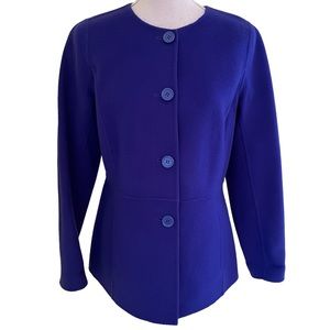 Talbots Deep Purple Brushed Wool Blend Jacket 4
